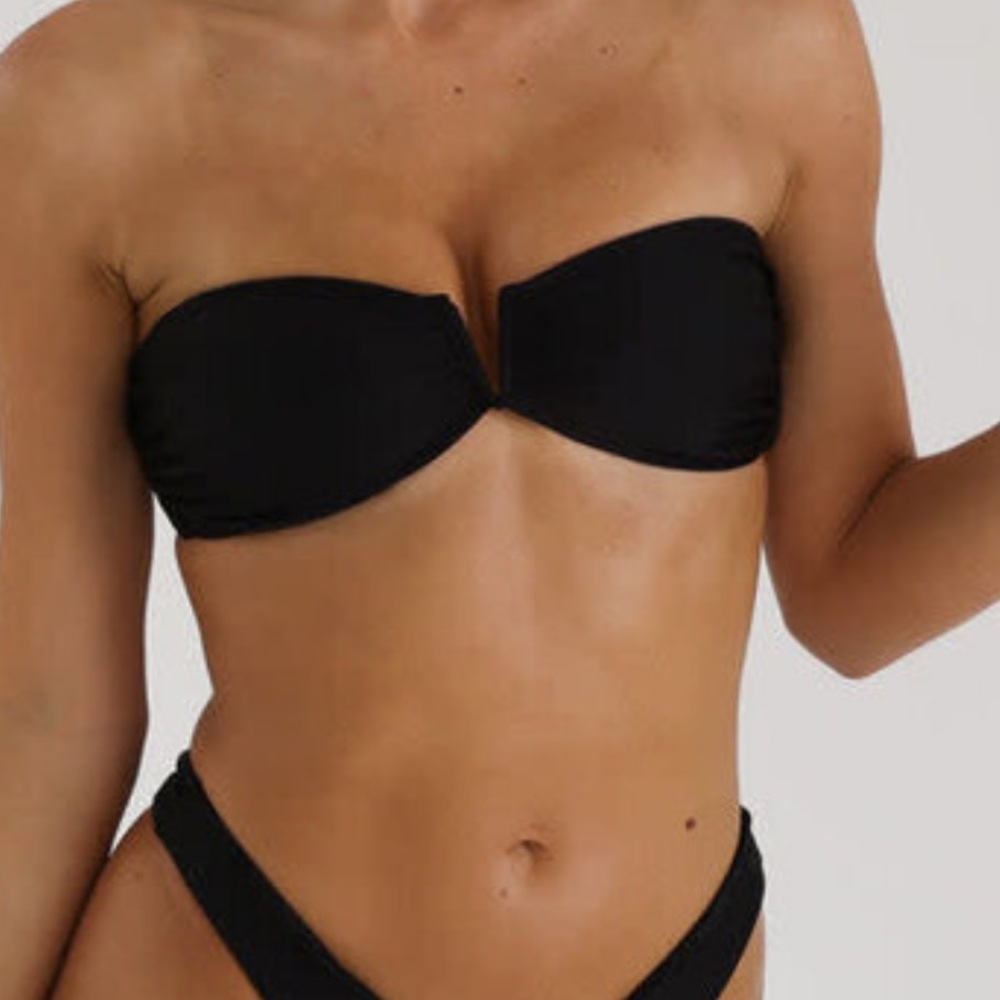 Kulani Kinis Black Bandeau Bikini Set - Picture 1 of 6